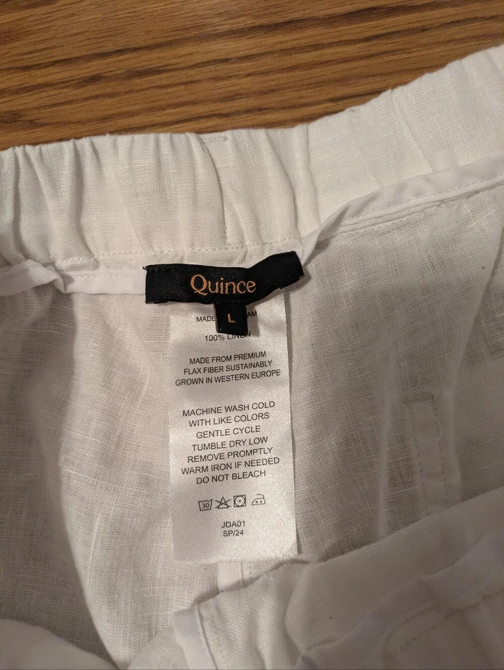 NWOT Quince White Linen Pants